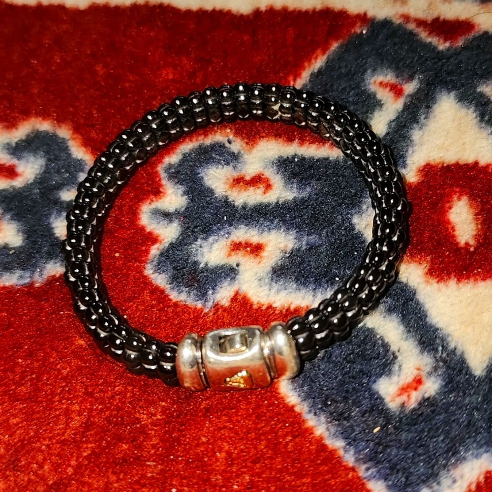 Lagos - Small Caviar Ceramic 9mm Bracelet, Black, Women's 6 inch